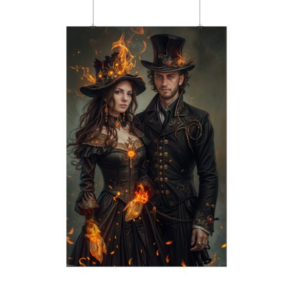 Custom Fantasy Couple Portrait Poster from photo | Custom Halloween Fantasy Couple Portrait from normal photo | Best for Anniversary Gift, Special Gift - Image 48