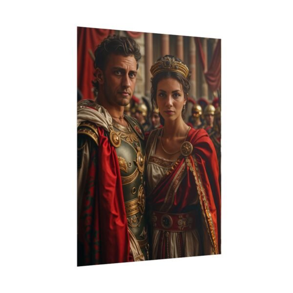 Custom Fantasy Couple Portrait Poster from photo | Custom Royal Couple Roman Couple Portrait from normal photo | Best for Anniversary Gift, Special Gift - Image 69
