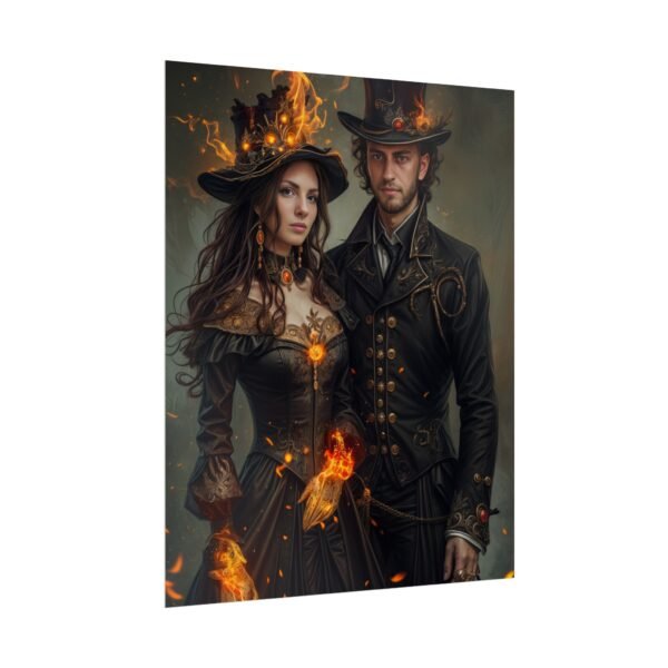 Custom Fantasy Couple Portrait Poster from photo | Custom Halloween Fantasy Couple Portrait from normal photo | Best for Anniversary Gift, Special Gift - Image 9