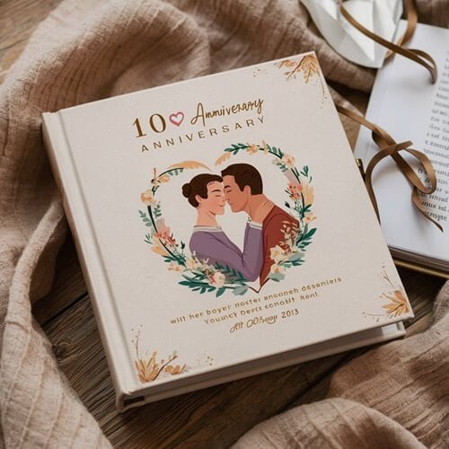 Customized Love Book for 10 th anniversary celebration (1) anniversary gift idea for couples