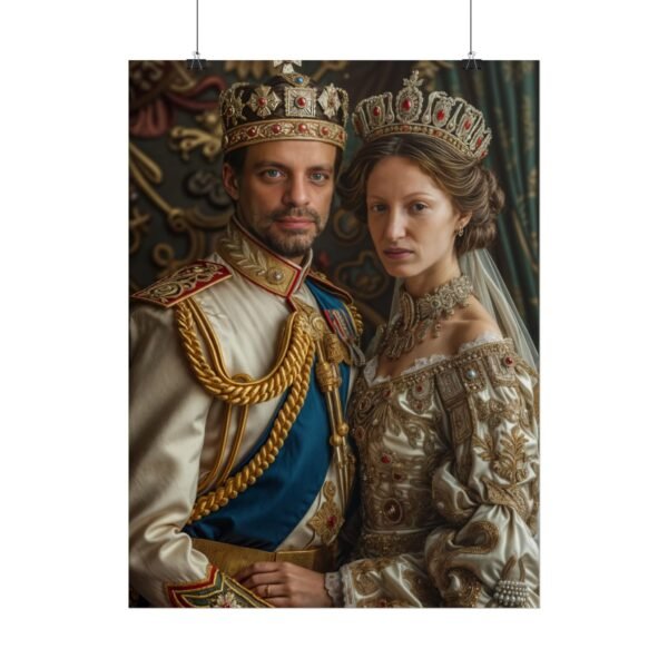 Custom Royal Couple Portrait Poster from photo | Custom Victorian Couple Portrait from normal photo | Best for Anniversary Gift, Special Gift - Image 78