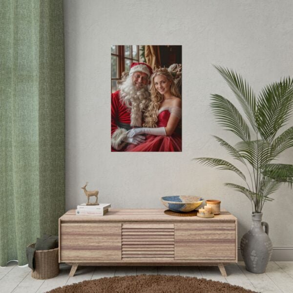 Custom Xmas Royal Couple Portrait Poster from photo | Custom Christmas Style Couple Portrait from normal photo | Best for Anniversary Gift, Special Gift - Image 86