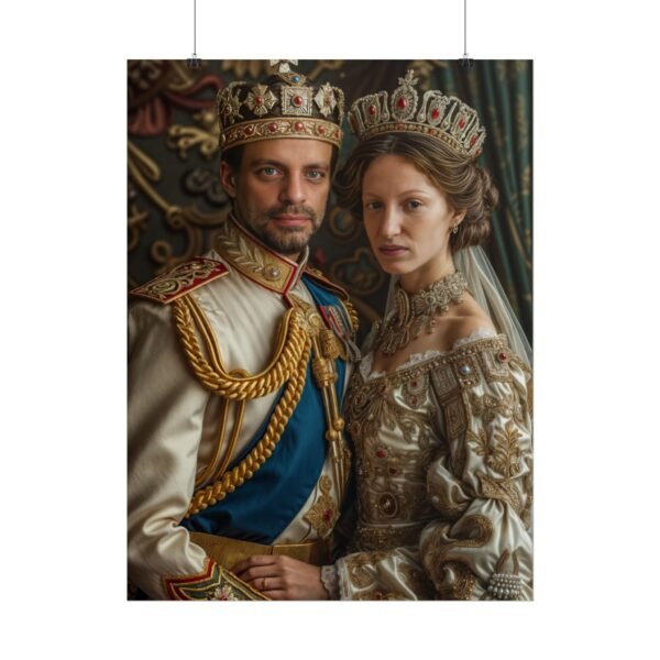 Custom Royal Couple Portrait Poster from photo | Custom Victorian Couple Portrait from normal photo | Best for Anniversary Gift, Special Gift - Image 83