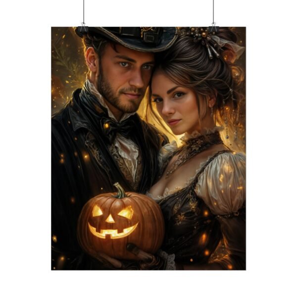 Custom Halloween Wizard Couple Portrait Poster from photo | Custom Fantasy Style Couple Portrait from normal photo | Best for Anniversary Gift, Special Gift - Image 23
