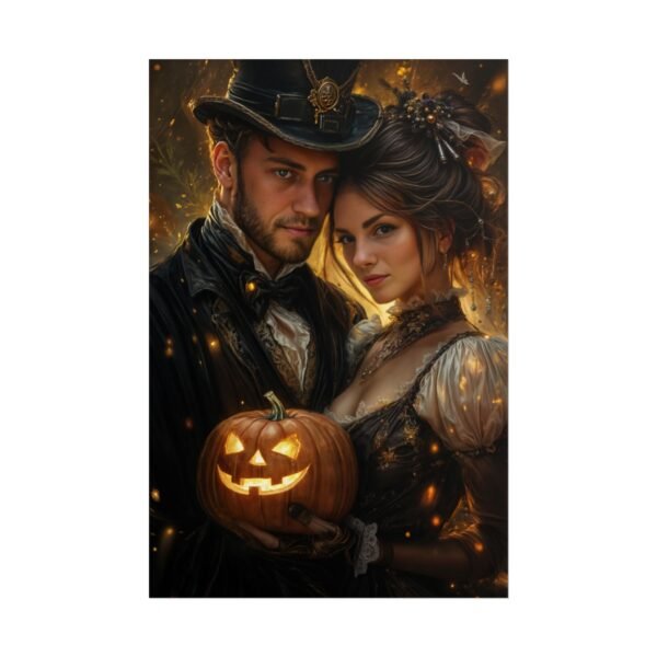 Custom Halloween Wizard Couple Portrait Poster from photo | Custom Fantasy Style Couple Portrait from normal photo | Best for Anniversary Gift, Special Gift - Image 87