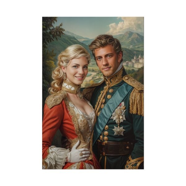 Custom Royal Couple Portrait Poster from photo | Custom Fantasy Style Couple Portrait from normal photo | Best for Anniversary Gift, Wedding Gift - Image 87