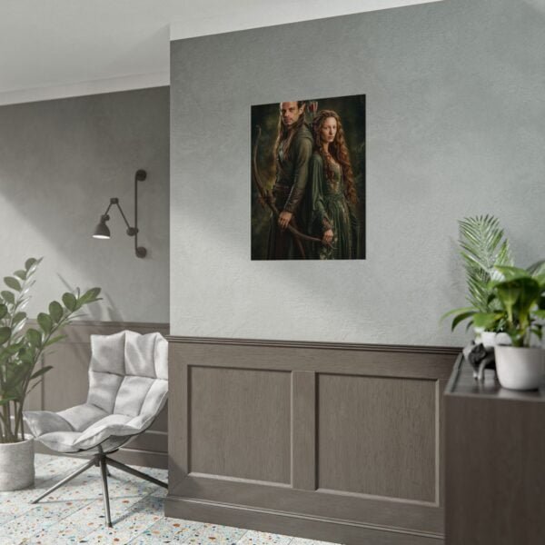 Custom Elf Couple Portrait Poster from photo | Custom Middle-Earth Style Couple Portrait from normal photo | Best for Anniversary Gift, Special Gift - Image 40
