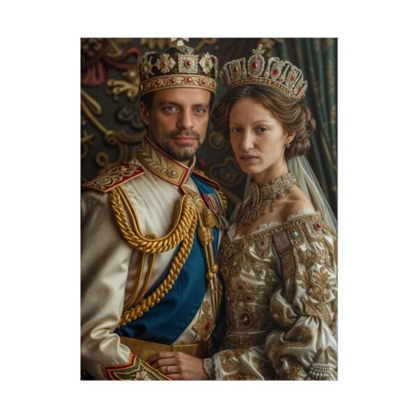 Custom Royal Couple Portrait Poster from photo | Custom Victorian Couple Portrait from normal photo | Best for Anniversary Gift, Special Gift - Image 77
