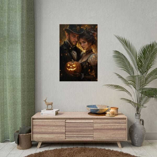 Custom Halloween Wizard Couple Portrait Poster from photo | Custom Fantasy Style Couple Portrait from normal photo | Best for Anniversary Gift, Special Gift - Image 46