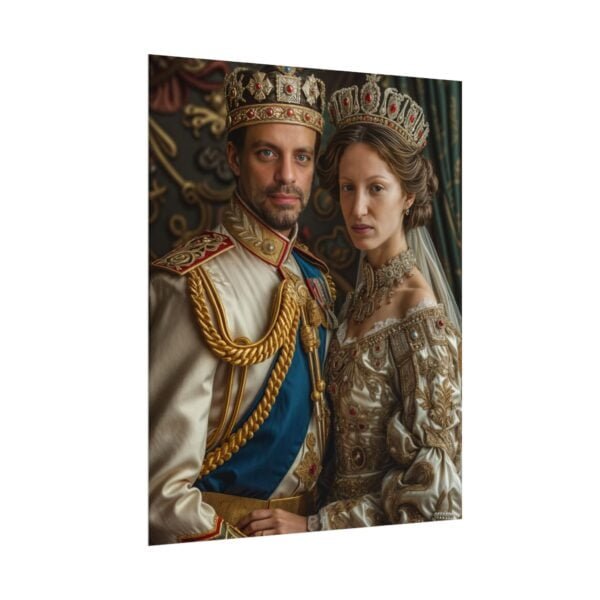 Custom Royal Couple Portrait Poster from photo | Custom Victorian Couple Portrait from normal photo | Best for Anniversary Gift, Special Gift - Image 19