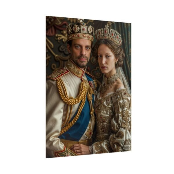 Custom Royal Couple Portrait Poster from photo | Custom Victorian Couple Portrait from normal photo | Best for Anniversary Gift, Special Gift - Image 44