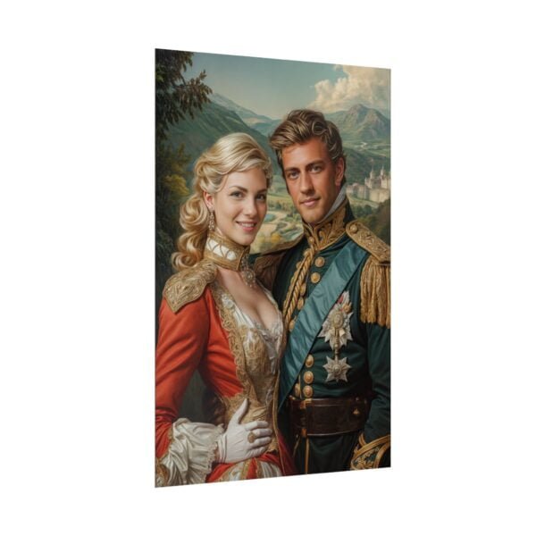 Custom Royal Couple Portrait Poster from photo | Custom Fantasy Style Couple Portrait from normal photo | Best for Anniversary Gift, Wedding Gift - Image 49