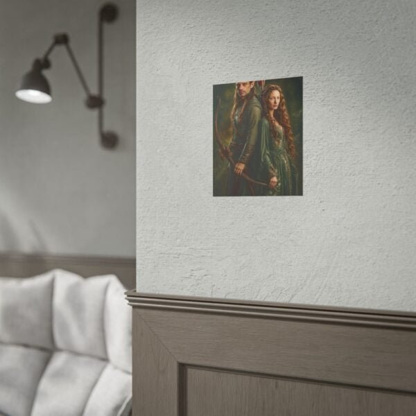 Custom Elf Couple Portrait Poster from photo | Custom Middle-Earth Style Couple Portrait from normal photo | Best for Anniversary Gift, Special Gift - Image 65