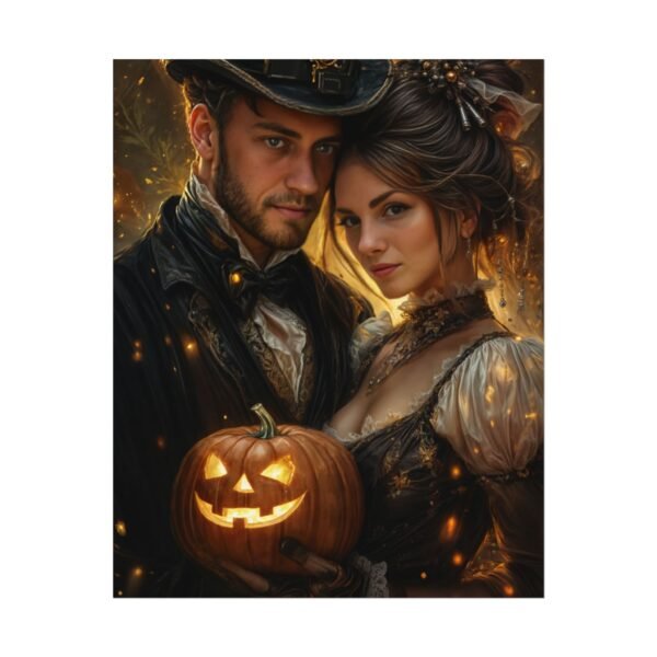 Custom Halloween Wizard Couple Portrait Poster from photo | Custom Fantasy Style Couple Portrait from normal photo | Best for Anniversary Gift, Special Gift - Image 7
