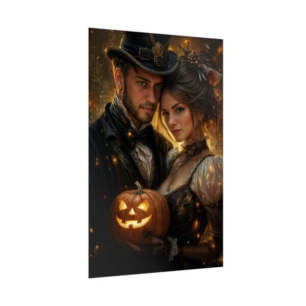 Custom Halloween Wizard Couple Portrait Poster from photo | Custom Fantasy Style Couple Portrait from normal photo | Best for Anniversary Gift, Special Gift - Image 49