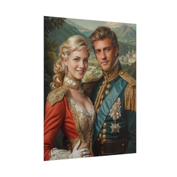 Custom Royal Couple Portrait Poster from photo | Custom Fantasy Style Couple Portrait from normal photo | Best for Anniversary Gift, Wedding Gift - Image 74