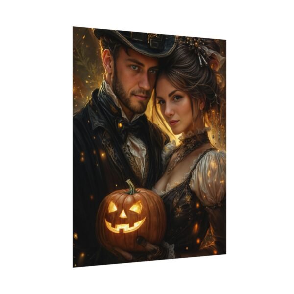 Custom Halloween Wizard Couple Portrait Poster from photo | Custom Fantasy Style Couple Portrait from normal photo | Best for Anniversary Gift, Special Gift - Image 19