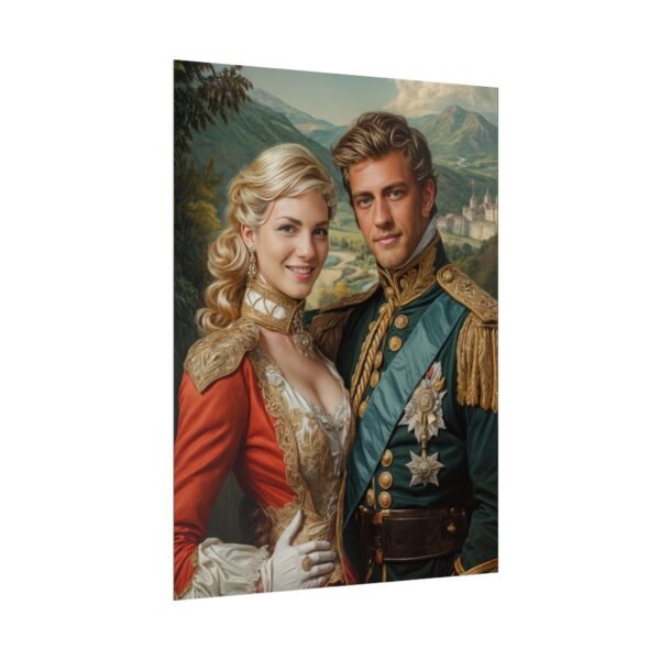 Custom Royal Couple Portrait Poster from photo | Custom Fantasy Style Couple Portrait from normal photo | Best for Anniversary Gift, Wedding Gift - Image 59