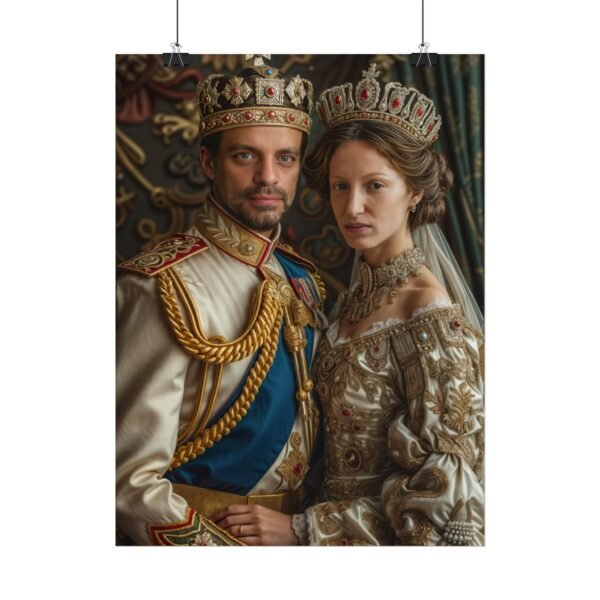 Custom Royal Couple Portrait Poster from photo | Custom Victorian Couple Portrait from normal photo | Best for Anniversary Gift, Special Gift - Image 53