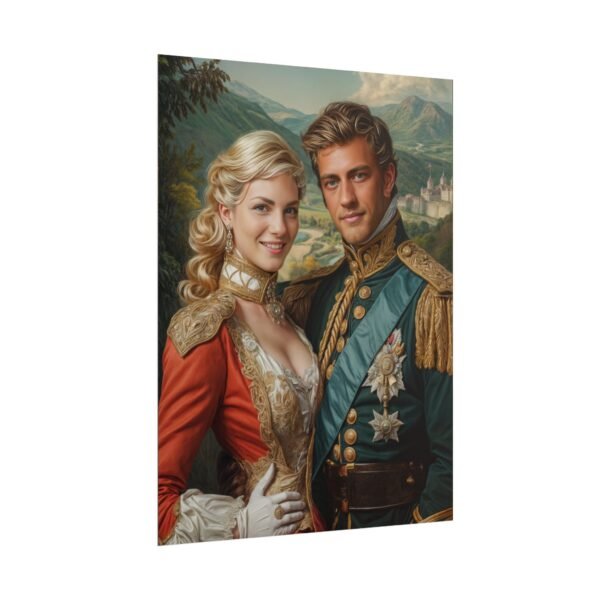 Custom Royal Couple Portrait Poster from photo | Custom Fantasy Style Couple Portrait from normal photo | Best for Anniversary Gift, Wedding Gift - Image 79