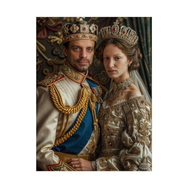 Custom Royal Couple Portrait Poster from photo | Custom Victorian Couple Portrait from normal photo | Best for Anniversary Gift, Special Gift - Image 57
