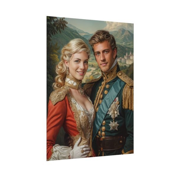 Custom Royal Couple Portrait Poster from photo | Custom Fantasy Style Couple Portrait from normal photo | Best for Anniversary Gift, Wedding Gift - Image 54