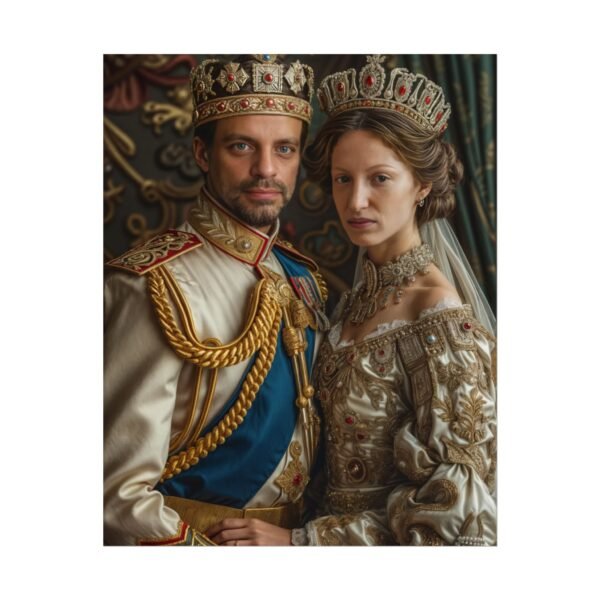 Custom Royal Couple Portrait Poster from photo | Custom Victorian Couple Portrait from normal photo | Best for Anniversary Gift, Special Gift - Image 7
