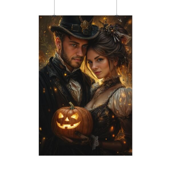 Custom Halloween Wizard Couple Portrait Poster from photo | Custom Fantasy Style Couple Portrait from normal photo | Best for Anniversary Gift, Special Gift - Image 3