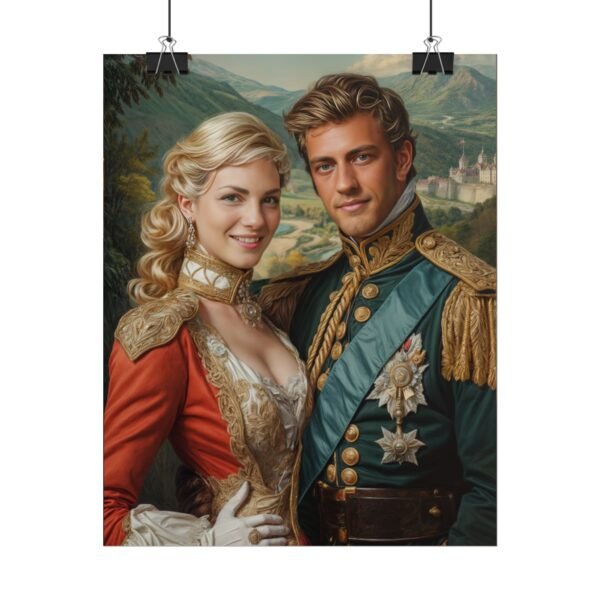 Custom Royal Couple Portrait Poster from photo | Custom Fantasy Style Couple Portrait from normal photo | Best for Anniversary Gift, Wedding Gift - Image 63