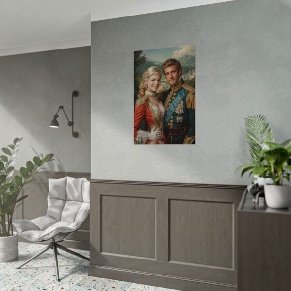 Custom Royal Couple Portrait Poster from photo | Custom Fantasy Style Couple Portrait from normal photo | Best for Anniversary Gift, Wedding Gift - Image 5