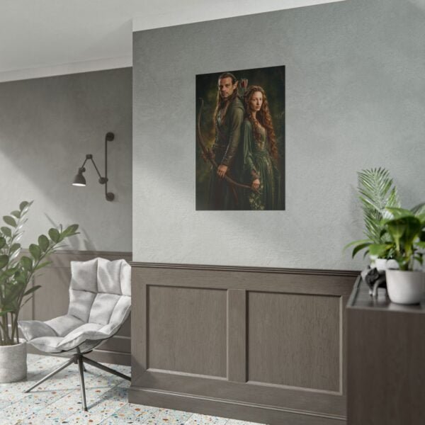 Custom Elf Couple Portrait Poster from photo | Custom Middle-Earth Style Couple Portrait from normal photo | Best for Anniversary Gift, Special Gift - Image 90