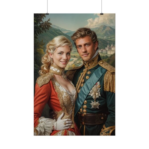 Custom Royal Couple Portrait Poster from photo | Custom Fantasy Style Couple Portrait from normal photo | Best for Anniversary Gift, Wedding Gift - Image 48