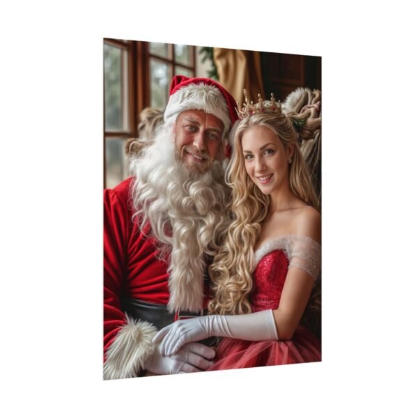 Custom Xmas Royal Couple Portrait Poster from photo | Custom Christmas Style Couple Portrait from normal photo | Best for Anniversary Gift, Special Gift - Image 9