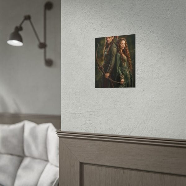 Custom Elf Couple Portrait Poster from photo | Custom Middle-Earth Style Couple Portrait from normal photo | Best for Anniversary Gift, Special Gift - Image 15