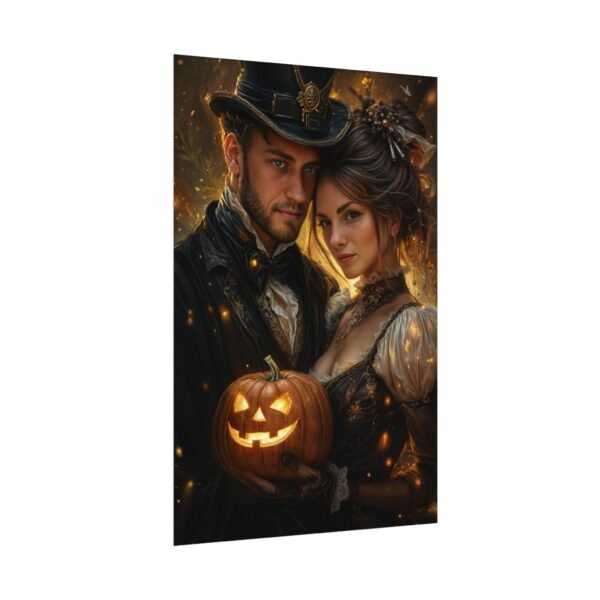 Custom Halloween Wizard Couple Portrait Poster from photo | Custom Fantasy Style Couple Portrait from normal photo | Best for Anniversary Gift, Special Gift - Image 4