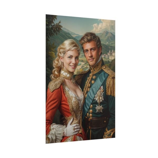 Custom Royal Couple Portrait Poster from photo | Custom Fantasy Style Couple Portrait from normal photo | Best for Anniversary Gift, Wedding Gift - Image 89