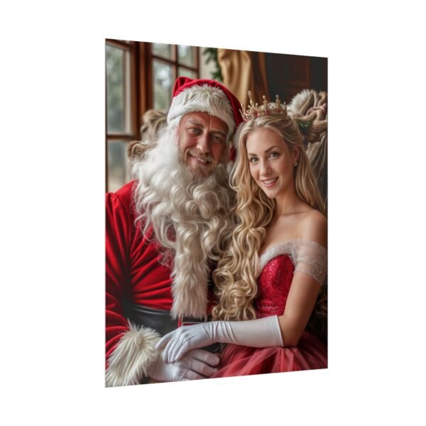 Custom Xmas Royal Couple Portrait Poster from photo | Custom Christmas Style Couple Portrait from normal photo | Best for Anniversary Gift, Special Gift - Image 24