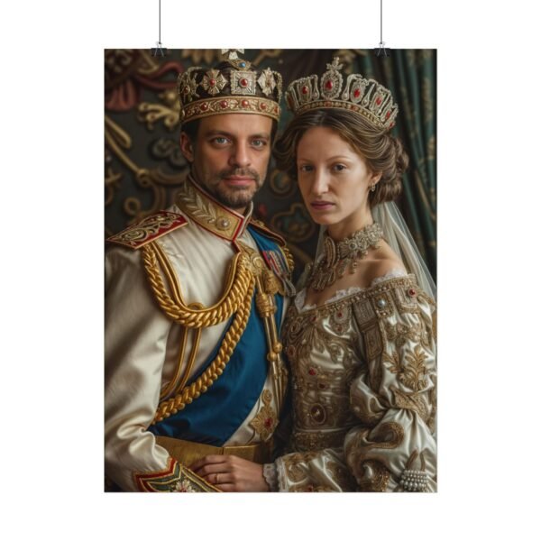 Custom Royal Couple Portrait Poster from photo | Custom Victorian Couple Portrait from normal photo | Best for Anniversary Gift, Special Gift - Image 28