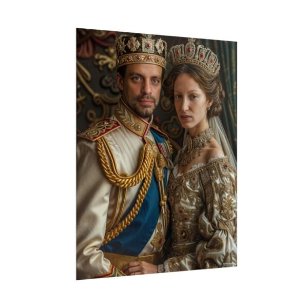 Custom Royal Couple Portrait Poster from photo | Custom Victorian Couple Portrait from normal photo | Best for Anniversary Gift, Special Gift - Image 14
