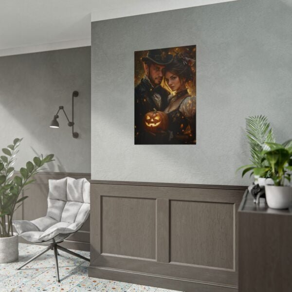 Custom Halloween Wizard Couple Portrait Poster from photo | Custom Fantasy Style Couple Portrait from normal photo | Best for Anniversary Gift, Special Gift - Image 50