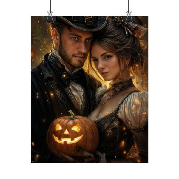 Custom Halloween Wizard Couple Portrait Poster from photo | Custom Fantasy Style Couple Portrait from normal photo | Best for Anniversary Gift, Special Gift - Image 13