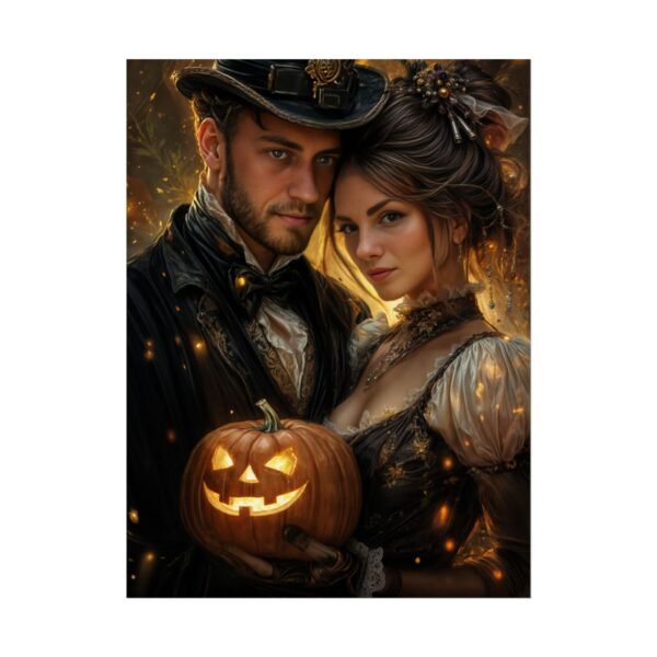 Custom Halloween Wizard Couple Portrait Poster from photo | Custom Fantasy Style Couple Portrait from normal photo | Best for Anniversary Gift, Special Gift - Image 42