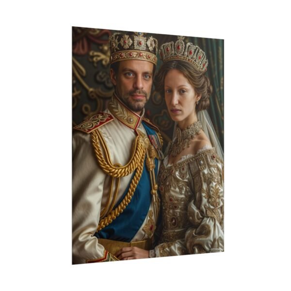 Custom Royal Couple Portrait Poster from photo | Custom Victorian Couple Portrait from normal photo | Best for Anniversary Gift, Special Gift - Image 74