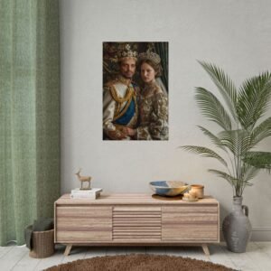 Custom Royal Couple Portrait Poster from photo | Custom Victorian Couple Portrait from normal photo | Best for Anniversary Gift, Special Gift