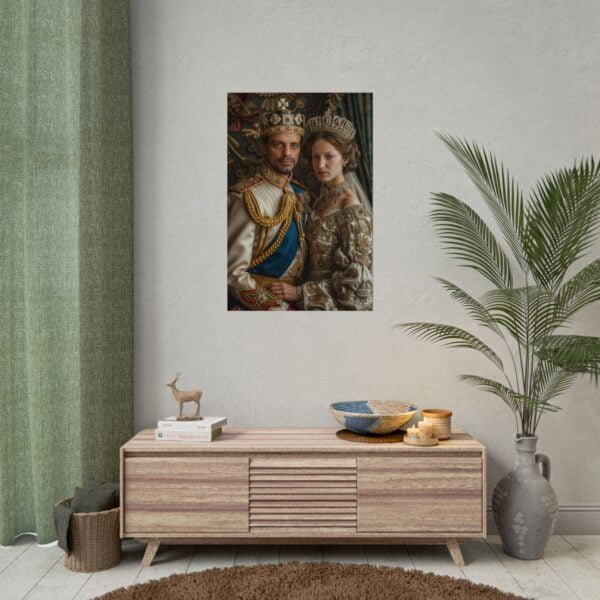 Custom Royal Couple Portrait Poster from photo | Custom Victorian Couple Portrait from normal photo | Best for Anniversary Gift, Special Gift