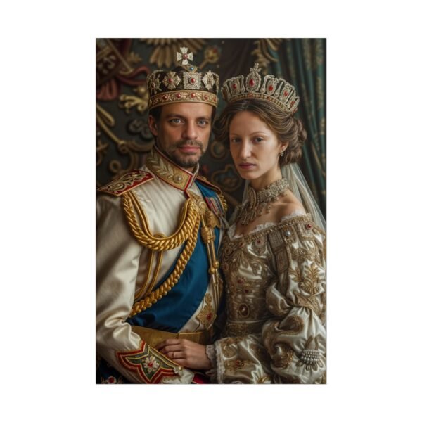 Custom Royal Couple Portrait Poster from photo | Custom Victorian Couple Portrait from normal photo | Best for Anniversary Gift, Special Gift - Image 87