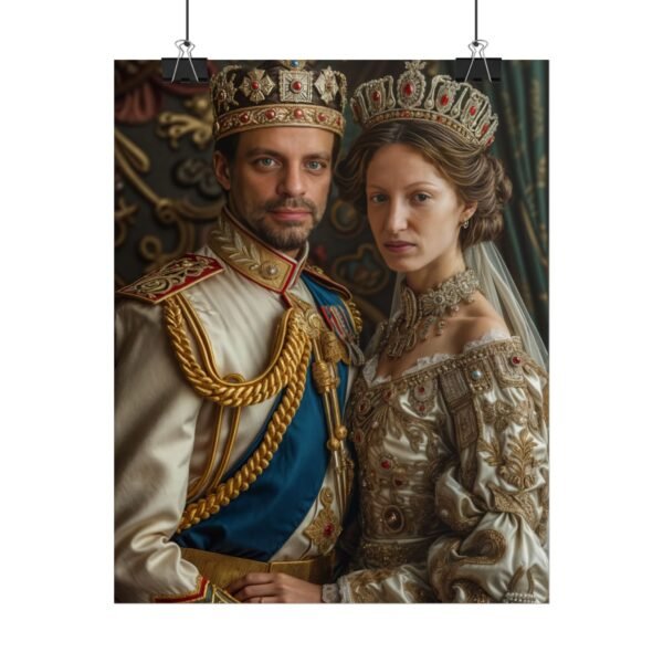 Custom Royal Couple Portrait Poster from photo | Custom Victorian Couple Portrait from normal photo | Best for Anniversary Gift, Special Gift - Image 63