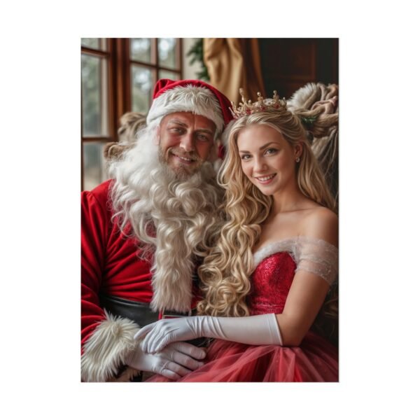 Custom Xmas Royal Couple Portrait Poster from photo | Custom Christmas Style Couple Portrait from normal photo | Best for Anniversary Gift, Special Gift - Image 67