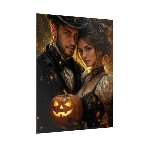 Custom Halloween Wizard Couple Portrait Poster from photo | Custom Fantasy Style Couple Portrait from normal photo | Best for Anniversary Gift, Special Gift - Image 24