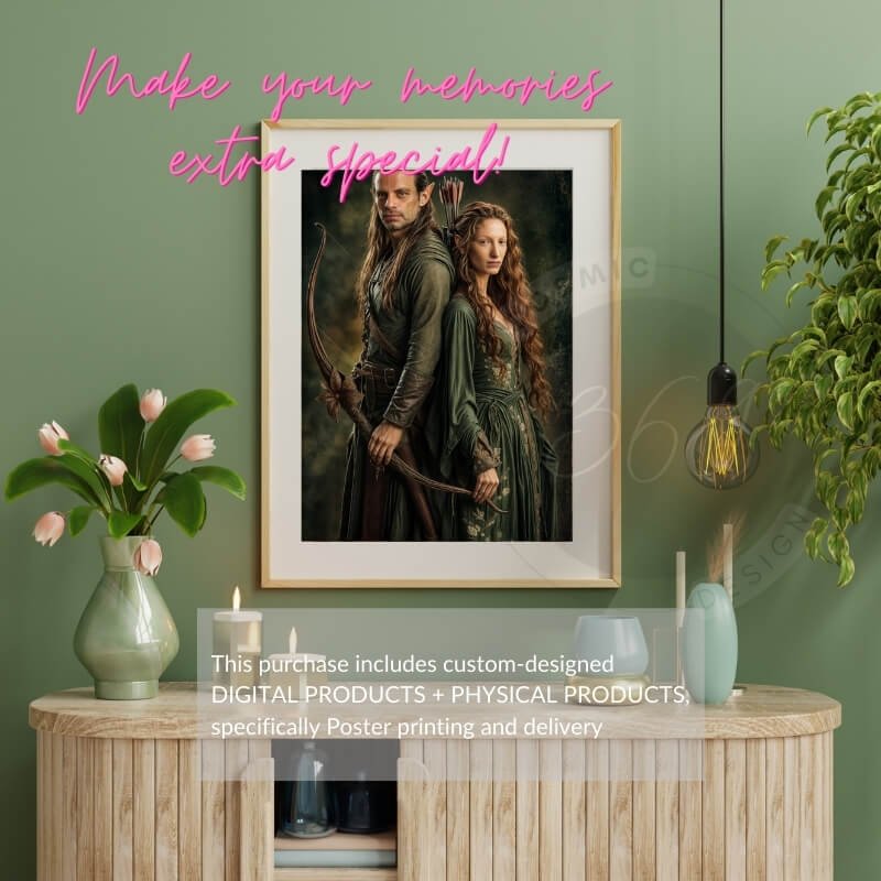 Custom Elf Couple Portrait Poster from Photo10 custom elf couple portrait poster from photo